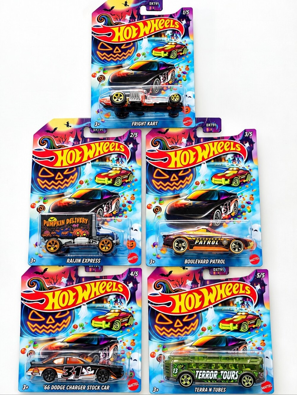 Hot Wheels Halloween 2026 Complete Set of 5 Sealed Diecast Cars